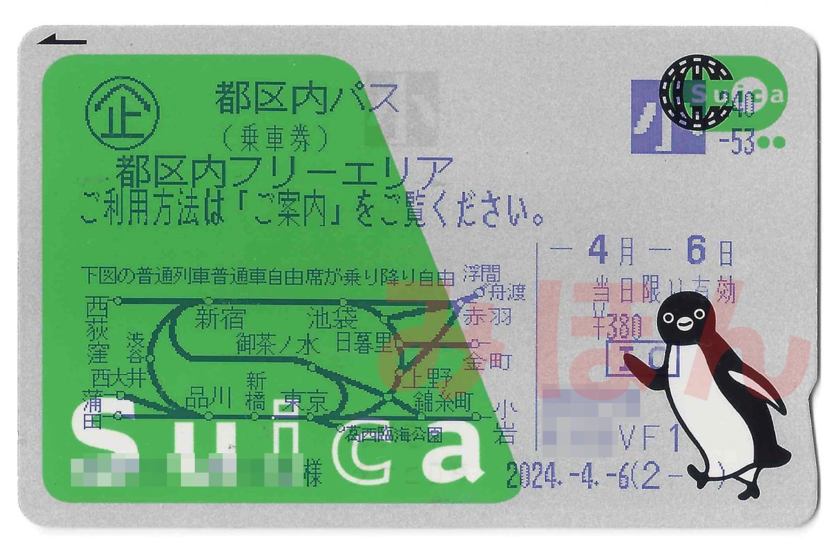 「都区内パス」も使える「こども用Suica」