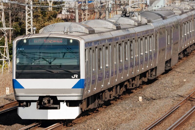 ボックス席がある常磐線の電車