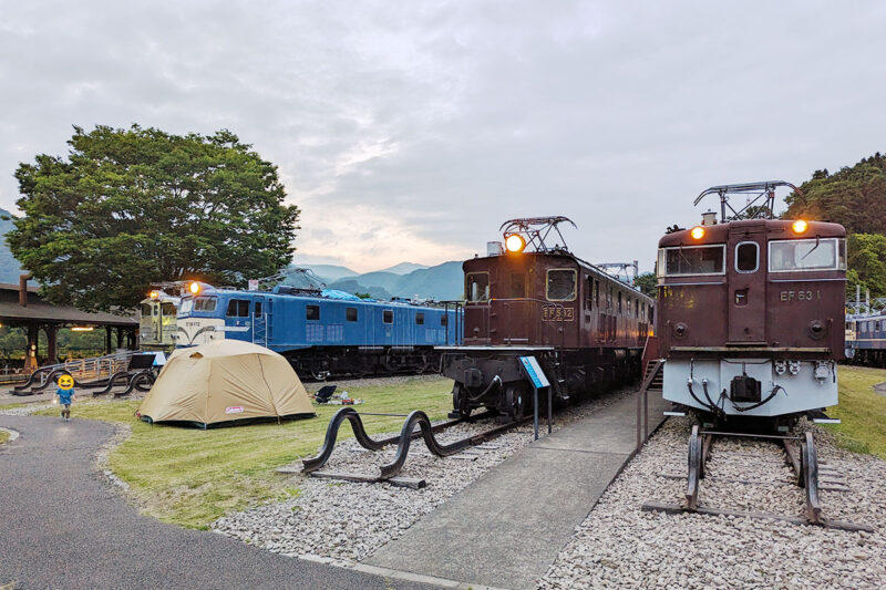 碓氷峠鉄道文化むらでファミリーキャンプ