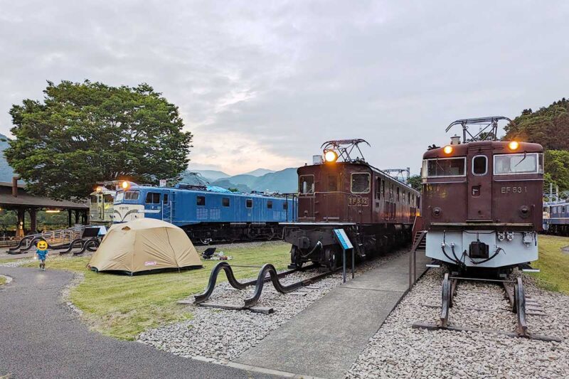 碓氷峠鉄道文化むらでファミリーキャンプ