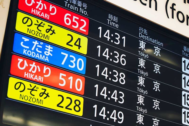 「のぞみ」「ひかり」「こだま」が走る東海道新幹線