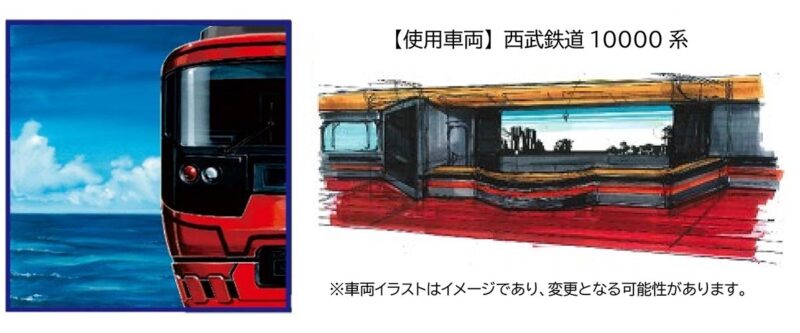 新たな観光特急車両のイメージ(画像:西武鉄道)